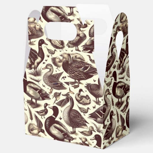 ヴィンテージ鴨とガチョウ柄 フェイバーボックス (オープン)