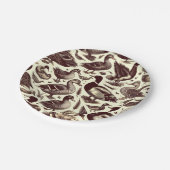 ヴィンテージ鴨とガチョウ柄 ペーパープレート (アングル)