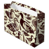 ヴィンテージ鴨とガチョウ柄 ラージペーパーバッグ (裏面アングル)