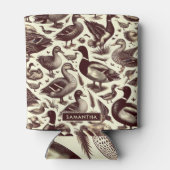 ヴィンテージ鴨とガチョウ柄 缶クーラー (裏面)