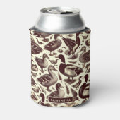 ヴィンテージ鴨とガチョウ柄 缶クーラー (缶裏面)