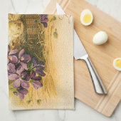 ヴィンテージ鶏とニワトリ復活祭 キッチンタオル (四つ折り)