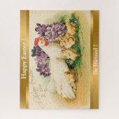 ヴィンテージ鶏とニワトリ復活祭 ジグソーパズル (縦)