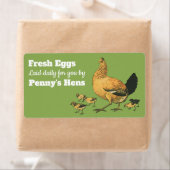 ヴィンテージ鶏と雛の生卵カートンラベル ラベル (インサイチュ)