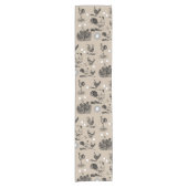 ヴィンテージ鶏の卵のパターン ショートテーブルランナー (正面)