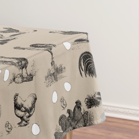 ヴィンテージ鶏の卵のパターン テーブルクロス (インサイチュ)