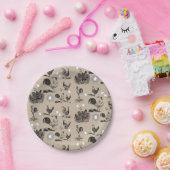 ヴィンテージ鶏の卵のパターン ペーパープレート (パーティー)