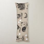 ヴィンテージ鶏の卵のパターン ボディピロー (裏面 (縦))