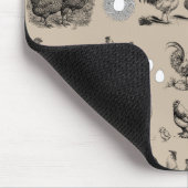 ヴィンテージ鶏の卵のパターン マウスパッド (コーナー)