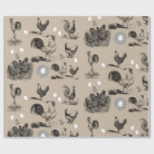 ヴィンテージ鶏の卵のパターン ラッピングペーパー (フラット)