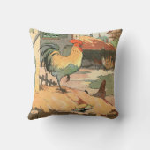 ヴィンテージ鶏の農園図解入りの、写真付きの動物 クッション (裏面)