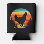 ヴィンテージ鶏シルエット 缶クーラー (正面)