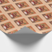 "ヴィンテージ鶏ポットパイ印" ラッピングペーパー (角)