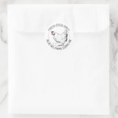 ヴィンテージ鶏卵カートンラベル付縁どき ラウンドシール (バッグ)