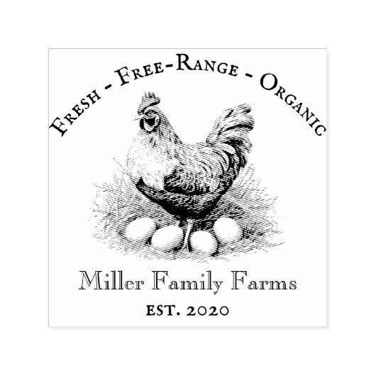 ヴィンテージ鶏卵カートンラベル セルフインキングスタンプ (デザイン)