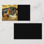 ヴィンテージ鶏舎素朴クープ 名刺 (正面/裏面)