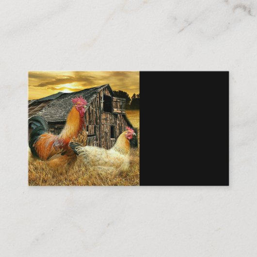 ヴィンテージ鶏舎素朴クープ 名刺 (正面)