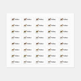 ヴィンテージ鹿お名前 ラベル