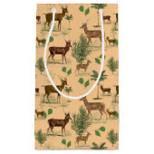 ヴィンテージ鹿と木 スモールペーパーバッグ (正面)