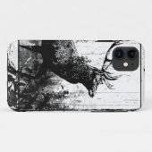ヴィンテージ鹿の動物の白と黒の牡鹿 Case-Mate iPhoneケース (裏面(横))