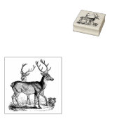 ヴィンテージ鹿の森 ラバースタンプ (押印)