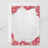 ヴィンテージ鹿の赤ちゃんシャワー 招待状 (裏面)