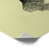 ヴィンテージ鹿アートグラフィック ポスター (角)