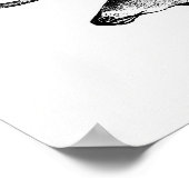 ヴィンテージ鹿イラストレーション ポスター (角)