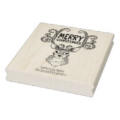 ヴィンテージ鹿メリークリスマス、家族大 ラバースタンプ (スタンプ)