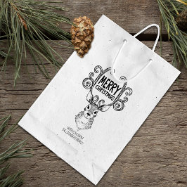 ヴィンテージ鹿メリークリスマス、家族大 ラバースタンプ