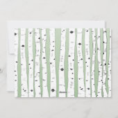 ヴィンテージ鹿樺の木ツリーフォトクリスマスカード シーズンカード (裏面)