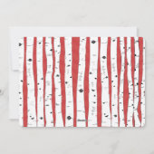 ヴィンテージ鹿樺の木ツリーフォトクリスマスカード シーズンカード (裏面)