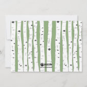 ヴィンテージ鹿樺の木ツリーフォトクリスマスカード シーズンカード (裏面)