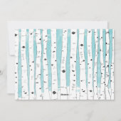 ヴィンテージ鹿樺の木ツリーフォトクリスマスカード シーズンカード (裏面)