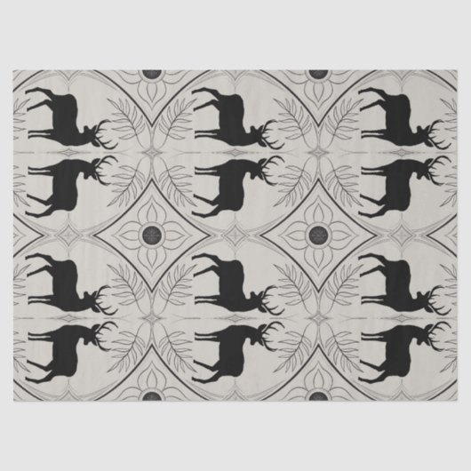 ヴィンテージ鹿2 薄葉紙 (正面)