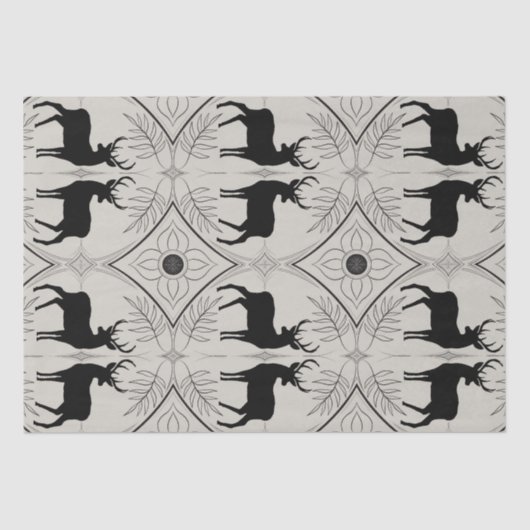 ヴィンテージ鹿2 薄葉紙 (正面)