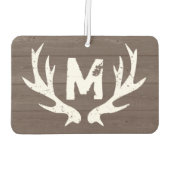 ヴィンテージ鹿〔雄ジカの〕枝角モノグラム車の空気清浄剤 カーエアーフレッシュナー (裏面)