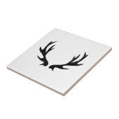 ヴィンテージ鹿〔雄ジカの〕枝角狩りテーマセラミックタイル タイル (側面)