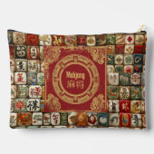 ヴィンテージ麻雀デザイン アクセサリーポーチ (裏面)