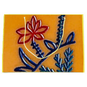 ヴィンテージ麻雀フラワー抱き枕 ラージペーパーバッグ (正面)