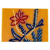 ヴィンテージ麻雀フラワー抱き枕 ラージペーパーバッグ (裏面)