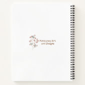 ヴィンテージ黄および緑の図解入りの、写真付きのフローラ ノートブック (裏面)