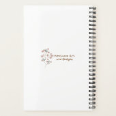 ヴィンテージ黄および緑の図解入りの、写真付きのフローラ プランナー手帳 (裏面)