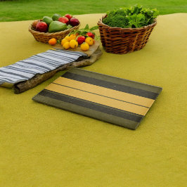 ヴィンテージ黄と緑のストライプ カッティングボード