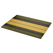 ヴィンテージ黄と緑のストライプ カッティングボード (角)