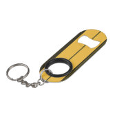 ヴィンテージ黄と緑のストライプ キーホルダー栓抜き (正面アングル)