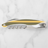 ヴィンテージ黄と緑のストライプ ソムリエナイフ (裏面)