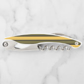 ヴィンテージ黄と緑のストライプ ソムリエナイフ (正面)