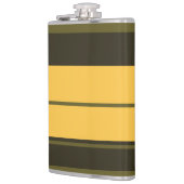 ヴィンテージ黄と緑のストライプ フラスク (左)