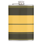 ヴィンテージ黄と緑のストライプ フラスク (正面)